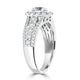 0.51ct Diamond Ring with 1.07tct Diamonds set in 18K White Gold