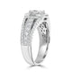 0.5ct Diamond Ring with 1.14tct Diamonds set in 18K White Gold