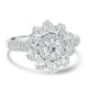 0.5ct Diamond Ring with 1.6tct Diamonds set in 18K White Gold