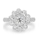 0.5ct Diamond Ring with 1.6tct Diamonds set in 18K White Gold