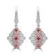 0.36tct Pink Diamond Earring with 0.75tct Diamonds set in 14K Two Tone Gold