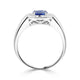 1.03ct Sapphire Men Ring with 0.21tct Diamonds set in 14K White Gold