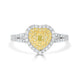 0.12ct Yellow Diamond Rings with 0.36tct Diamond set in 14K Two Tone Gold