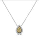 0.17ct Yellow Diamond Pendant with 0.3tct Diamonds set in 14K Two Tone Gold