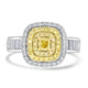 0.29ct Yellow Diamond Rings with 0.98tct Diamond set in 14K Two Tone Gold