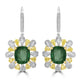 7.62tct Emerald Earring with 3.12tct Diamonds set in 18K Two Tone Gold