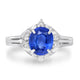 1.5ct Blue Sapphire Rings with 0.13tct Diamond set in Platinum 900