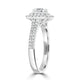 0.55ct Diamond Ring with 0.5tct Diamonds set in 950 Platinum