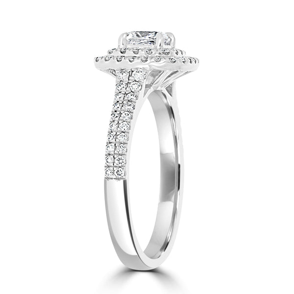 0.55ct Diamond Ring with 0.5tct Diamonds set in 950 Platinum