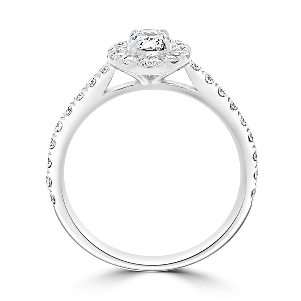 0.51ct Diamond Ring with 0.51tct Diamonds set in 950 Platinum