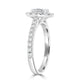 0.51ct Diamond Ring with 0.51tct Diamonds set in 950 Platinum