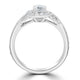 0.51ct Diamond Ring with 0.54tct Diamonds set in 950 Platinum