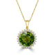 14.1ct Tourmaline Pendant with 0.67tct Diamonds set in 18K Yellow Gold