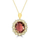 18.74ct Tourmaline Pendant with 0.83tct Diamonds set in 18K Yellow Gold