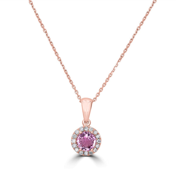 0.47ct Diaspore Pendant with 0.09tct Diamonds set in 18K Rose Gold