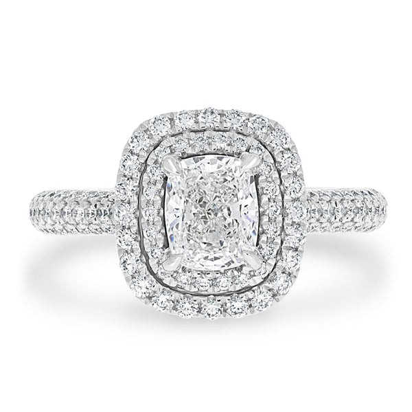 1.07ct Diamond Ring with 0.51tct Diamonds set in 950 Platinum