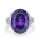 16.84ct Amethyst Rings with 0.42tct Diamond set in 18K White Gold