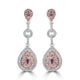 0.26tct Pink Diamond Earring with 0.98tct Diamonds set in 18K Two Tone Gold