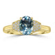 1.16ct Aquamarine Rings with 0.08tct Diamond set in 18K Yellow Gold