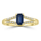 0.6ct Sapphire Rings with 0.08tct Diamond set in 18K Yellow Gold