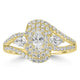 0.24ct Diamond Rings with 0.85tct Diamond set in 18K Yellow Gold