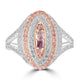 0.21ct Pink Diamond Rings with 0.69tct Diamond set in 18K Two Tone Gold