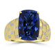 8.163ct Tanzanite Rings with 0.127tct Diamond set in 18K Yellow Gold