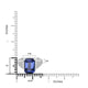 6.575ct Tanzanite Rings with 0.257tct Diamond set in 18K White Gold