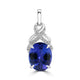 4.172ct Tanzanite Pendants with 0.076tct Diamond set in 18K White Gold