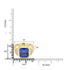 6.235ct Tanzanite Rings with 0.194tct Diamond set in 18K Yellow Gold