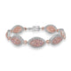 0.43ct Pink Diamond Bracelets with 6.61tct Diamond set in 18K Two Tone Gold