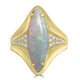 3.02ct Opal Rings with 0.19tct Diamond set in 18K Yellow Gold