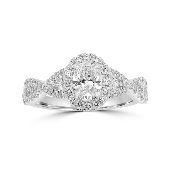 0.5ct Diamond Rings with 0.55tct Diamond set in Platinum 950