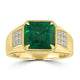 4.49ct Emerald Rings with 0.3tct Diamond set in 18K Yellow Gold