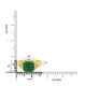 2.84ct Emerald Rings with 0.11tct Diamond set in 18K Yellow Gold