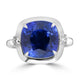 7.06ct Tanzanite Rings with 0.13tct Diamond set in 18K White Gold