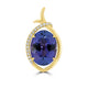 7.83ct Tanzanite Pendants with 0.12tct Diamond set in 18K Yellow Gold