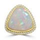 15.04ct Opal Rings with 0.37tct Diamond set in 18K Yellow Gold