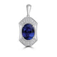 4.78ct Tanzanite Pendants with 0.24tct Diamond set in 18K White Gold