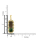 5.67ct Tourmaline Pendants with 0.18tct Diamond set in 18K Yellow Gold