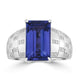 5.58ct Tanzanite Rings with 0.15tct Diamond set in 18K White Gold