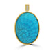 24.36ct Turquoise Pendants with 0.03tct Diamond set in 18K Yellow Gold