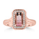 1.18ct Tourmaline Rings with 0.12tct Diamond set in 18K Rose Gold