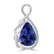 8.02ct Tanzanite Pendants with 0.23tct Diamond set in 18K White Gold