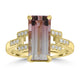 4.16ct Tourmaline Rings with 0.14tct Diamond set in 18K Yellow Gold