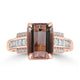 3.97ct Tourmaline Rings with 0.46tct Diamond set in 18K Rose Gold