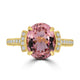 3.84ct Tourmaline Rings with 0.16tct Diamond set in 18K Yellow Gold