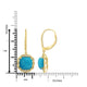 7.25ct Turquoise Earrings with 0.25tct Diamond set in 18K Yellow Gold