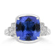 5.38ct Tanzanite Rings with 0.12tct Diamond set in 18K White Gold