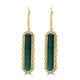 9.98ct Tourmaline Earrings with 0.39tct Diamond set in 18K Yellow Gold